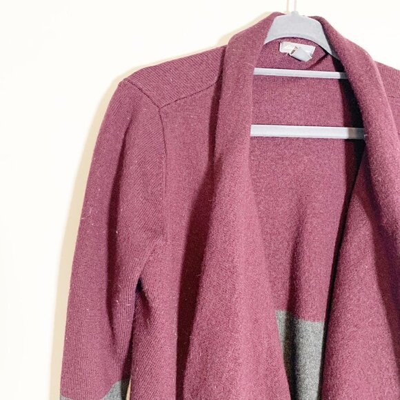 Eddie Bauer Merino Wool blend long sleeve waterfall front open cardigan sweater - Picture 3 of 8